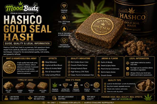 Hashco Gold Seal Hash | Guide, Quality & Legal Information
